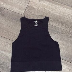 ACX Black Fitted Crop Tank Top SM372